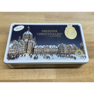 Dresdner Christstollen 750g in Weißblechschmuckdose